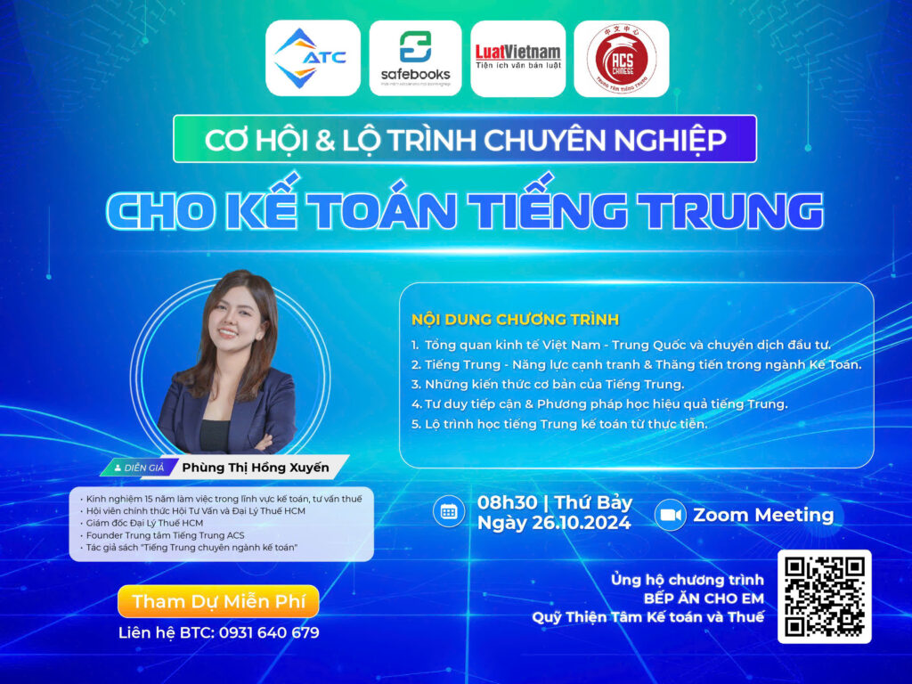 CƠ HỘI & LỘ TRÌNH CHUYÊN NGHIỆP CHO KẾ TOÁN TIẾNG TRUNG