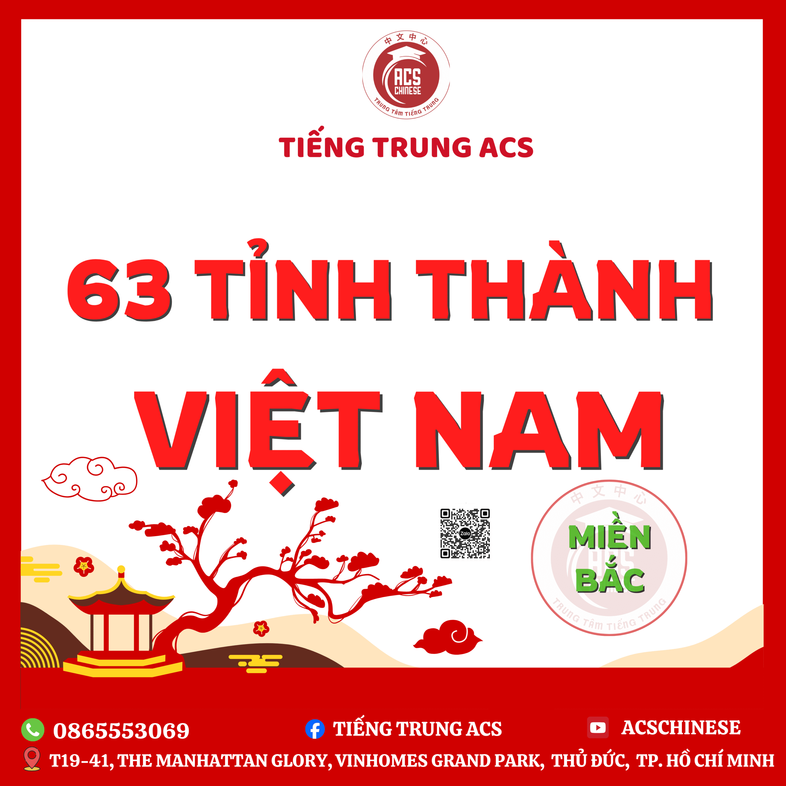 TỪ VỰNG TIẾNG TRUNG 63 TỈNH THÀNH VIỆT NAM