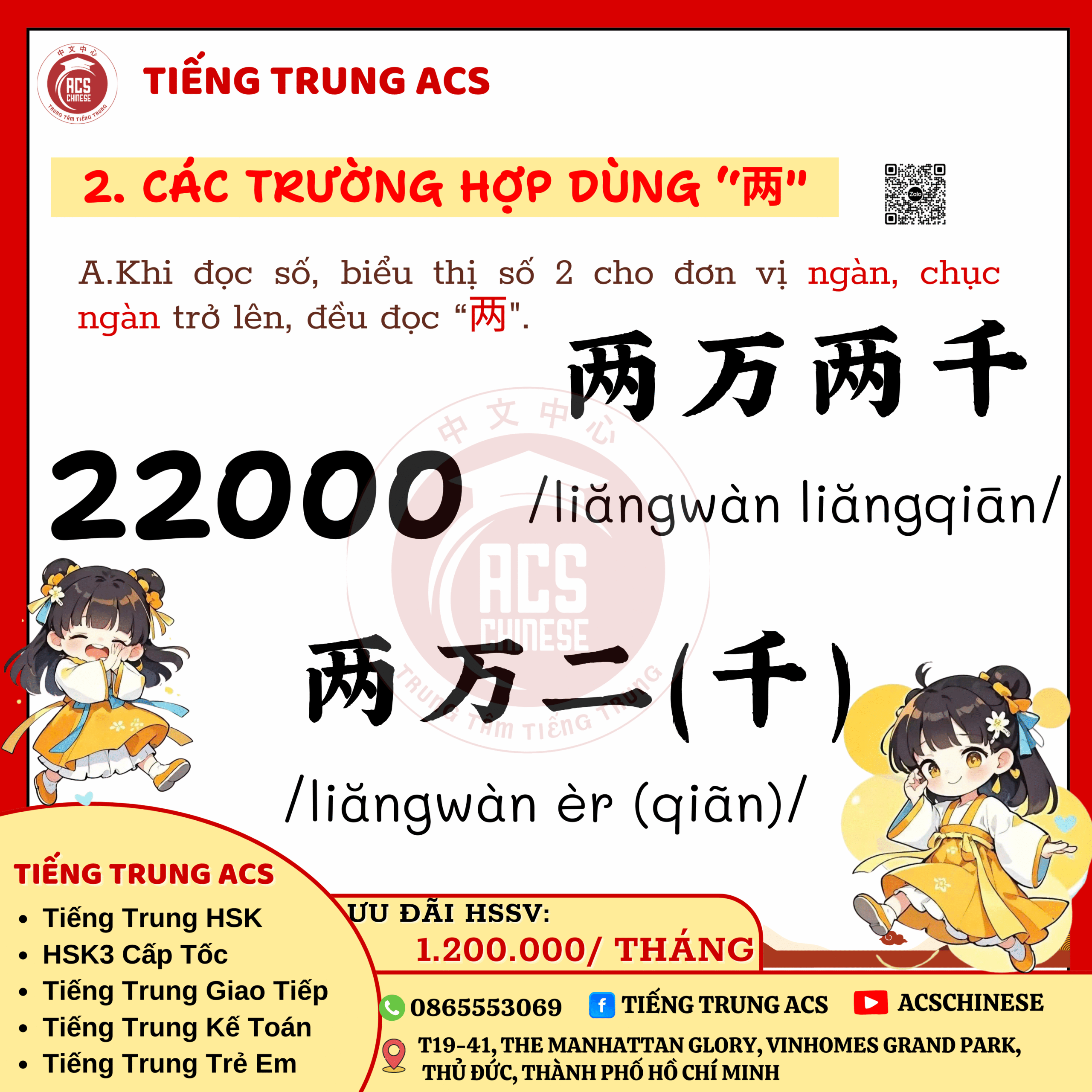 PHÂN BIỆT 两 VÀ 二 TRONG TIẾNG TRUNG