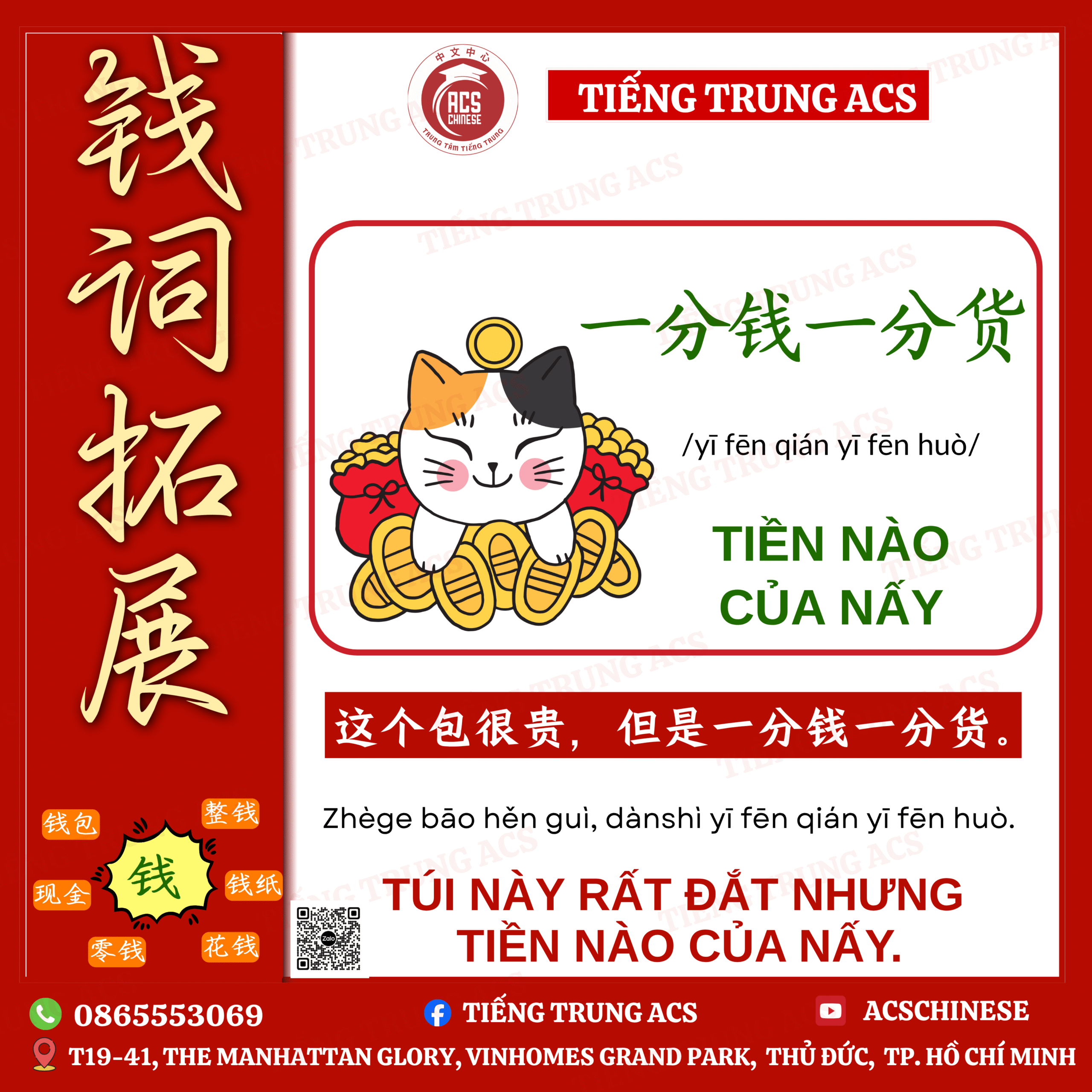 100+ VÍ DỤ THÔNG DỤNG MỞ RỘNG VỐN TỪ VỚI 钱