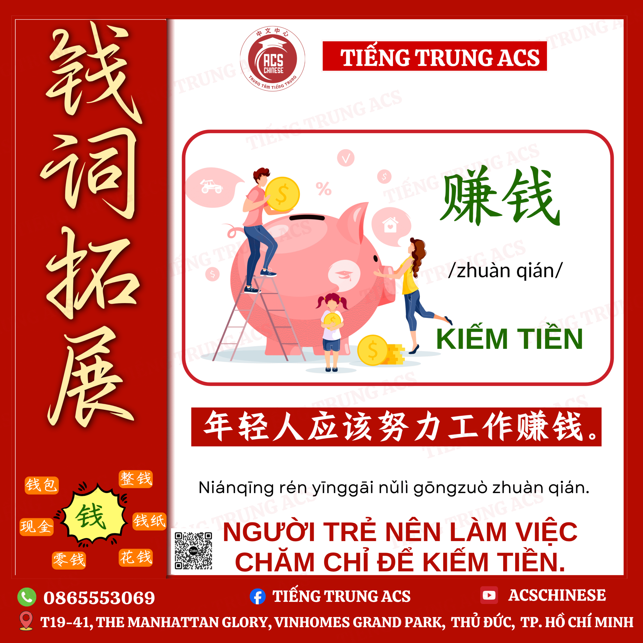 100+ VÍ DỤ THÔNG DỤNG MỞ RỘNG VỐN TỪ VỚI 钱